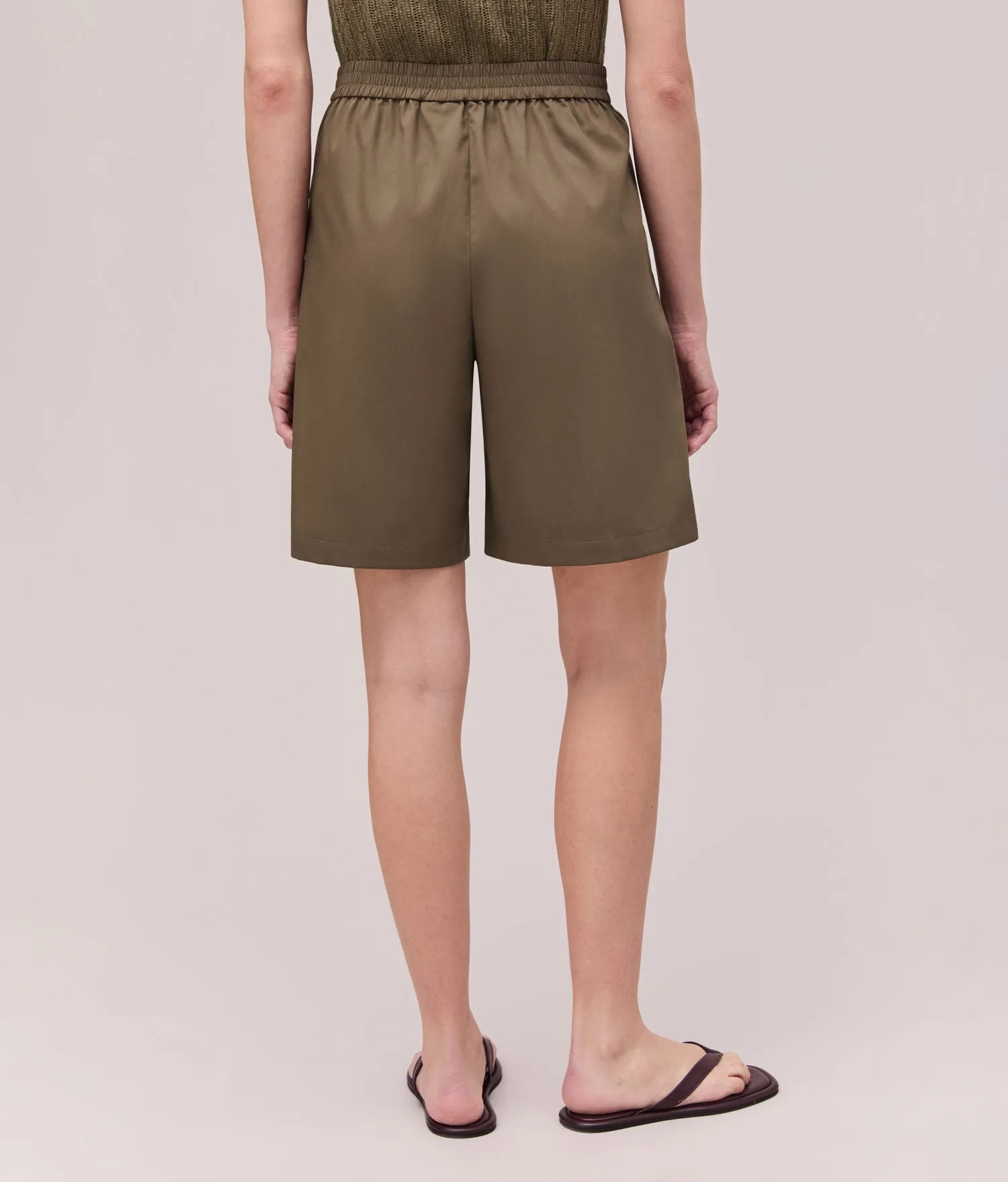 Womens Sophia Resort Short - Modal Blend Woven - Olive Grey sold by Andie product image thumbnail 2