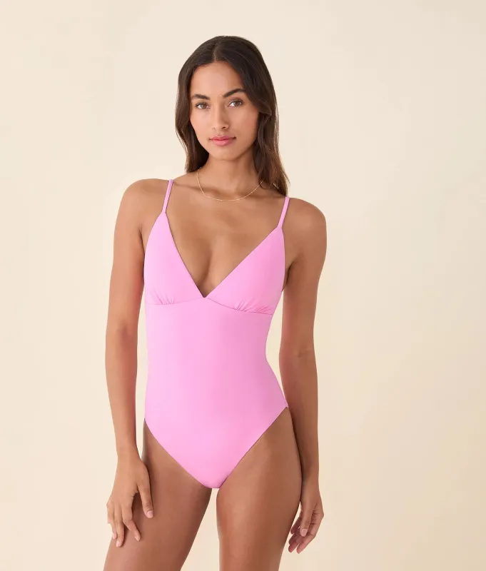 The Lanikai One Piece - Eco Nylon - Rosebloom - Long Torso made by Andie