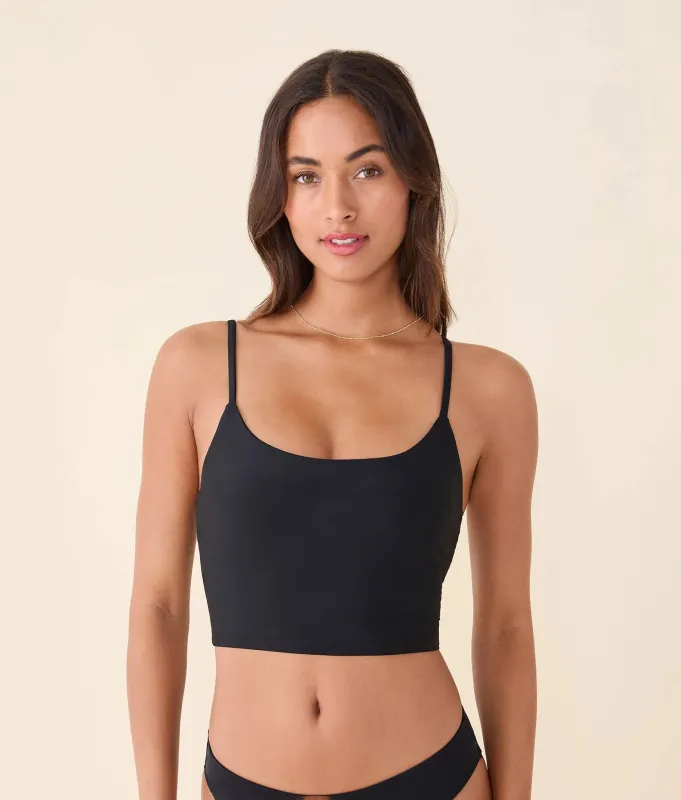 The Amalfi Tankini - Eco Nylon - Black made by Andie