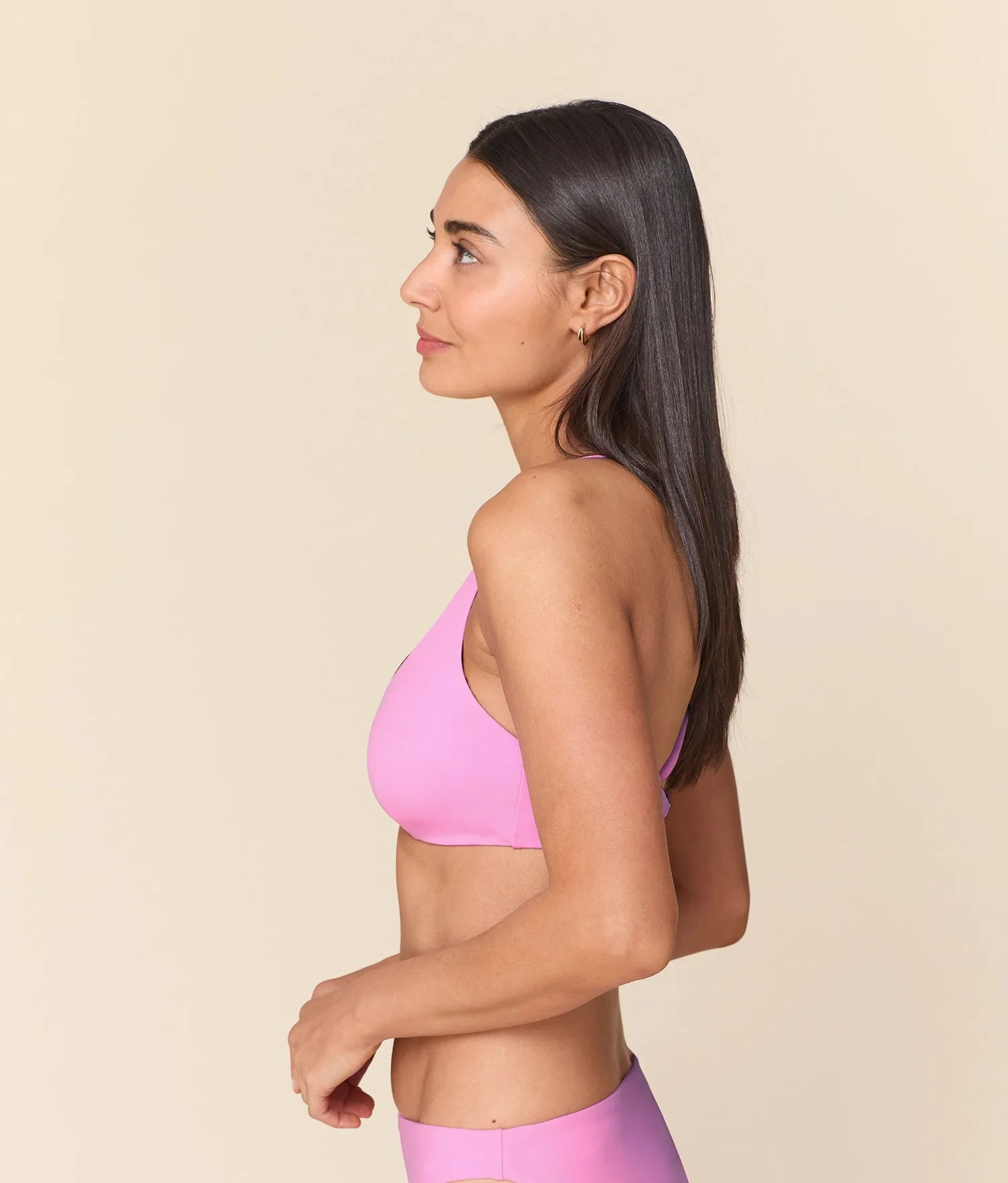 The Essex Bikini Top - Eco Nylon - Rosebloom sold by Andie product image thumbnail 4