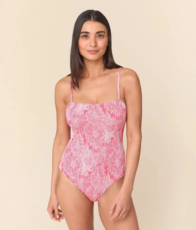The Mersea One Piece - Garden Jacquard - Peachy - Classic made by Andie
