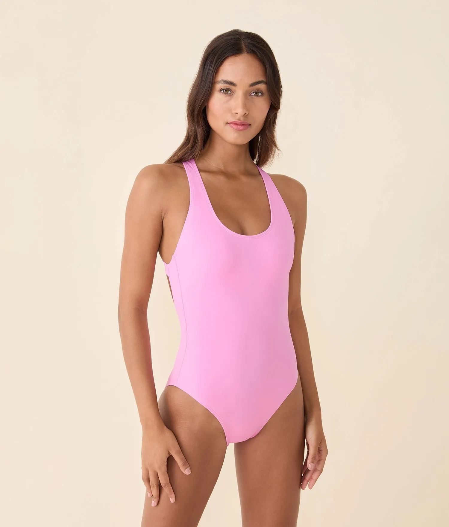 The Tulum One Piece - Eco Nylon - Rosebloom - Classic sold by Andie product image thumbnail 4