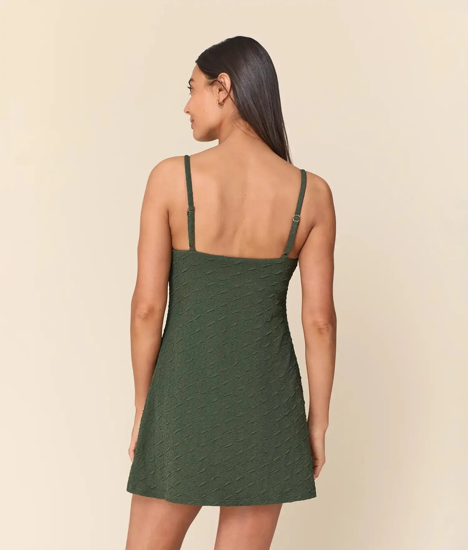 The Amalfi Swim Dress - Textured Geo - Thyme - Long Torso sold by Andie product image thumbnail 2