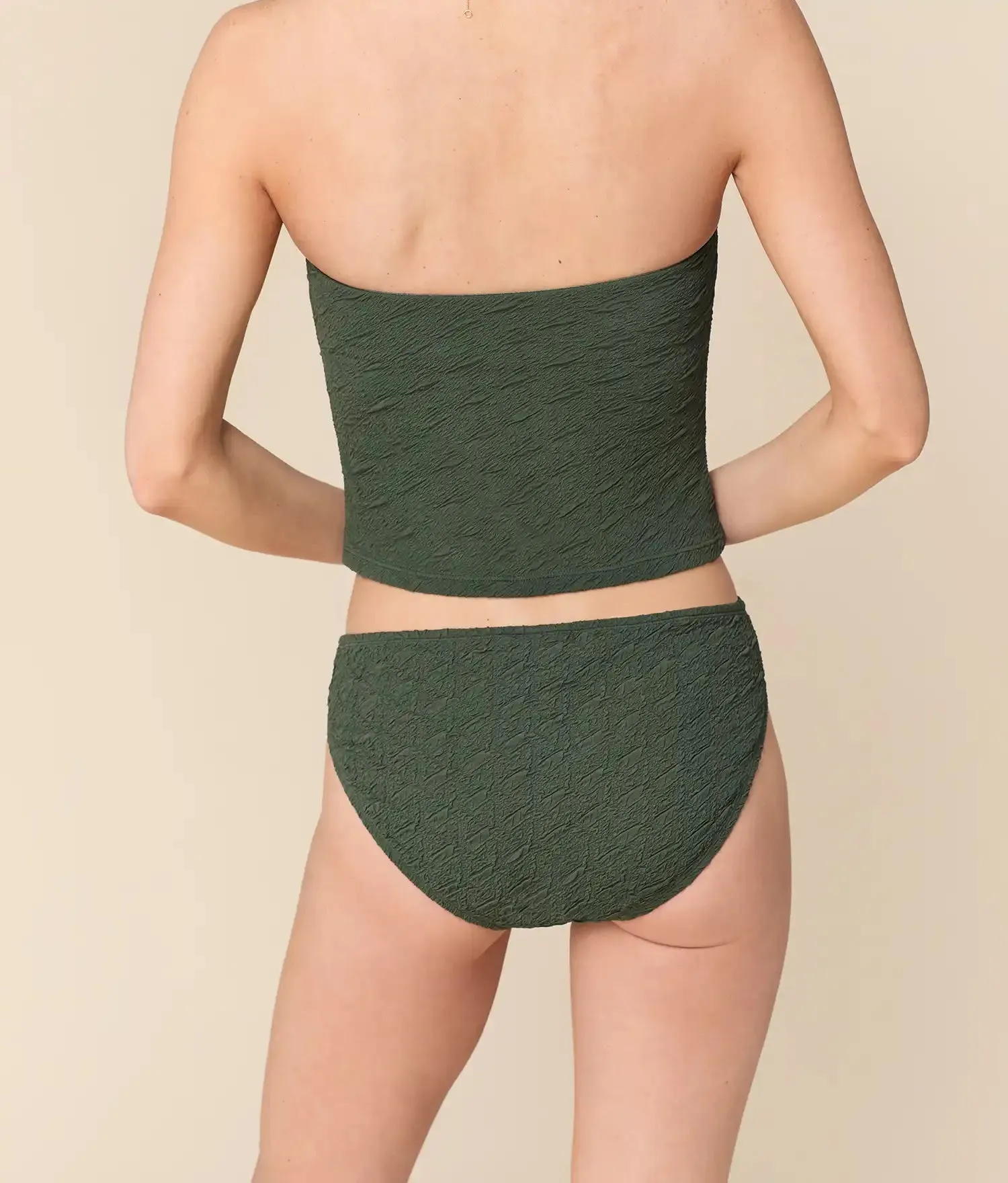 The Classic Bikini Bottom - Textured Geo - Thyme sold by Andie product image thumbnail 2