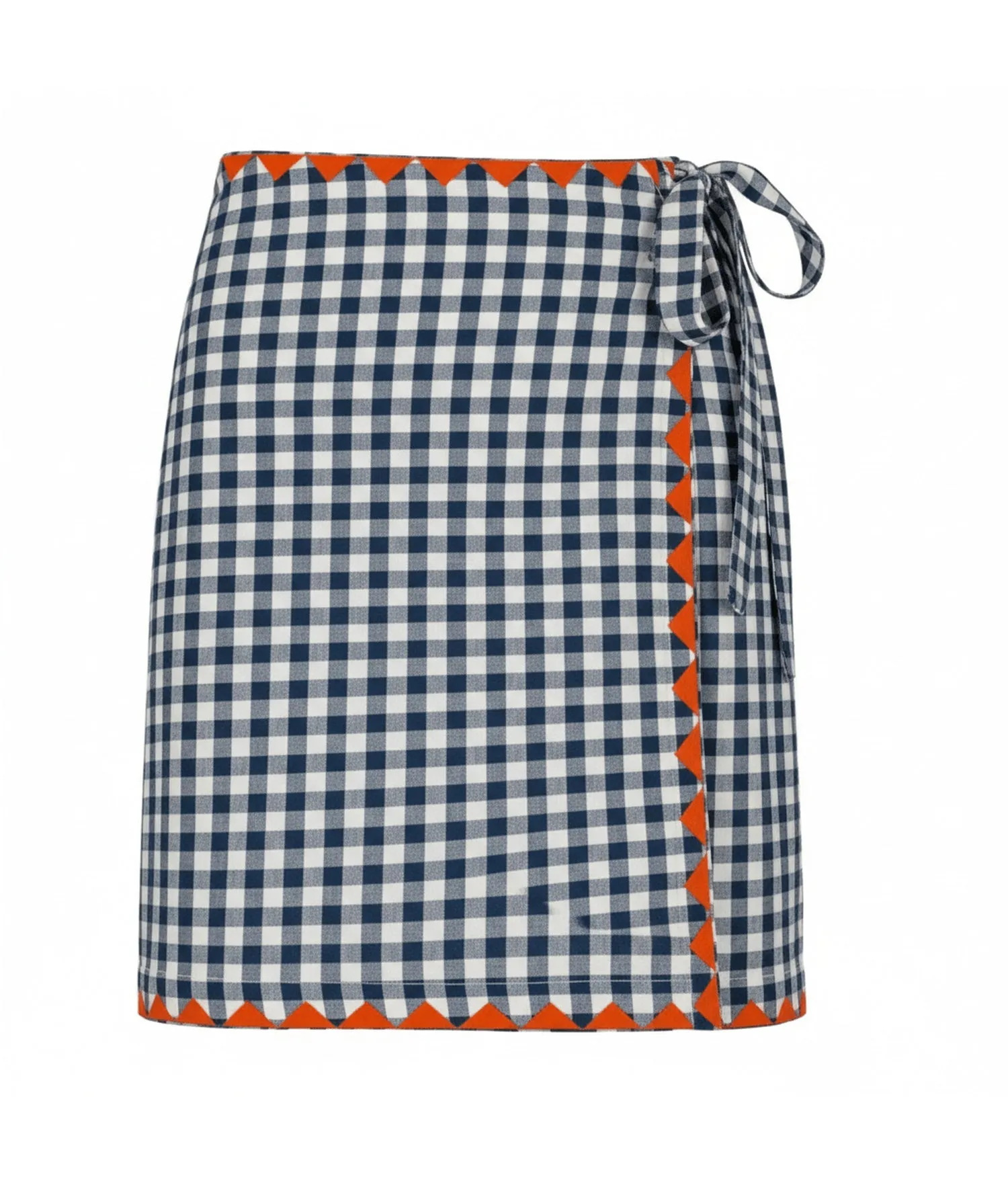 Navy Gingham Marina Sarong sold by Andie