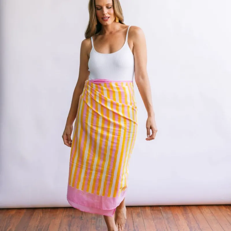 Sunkissed Stripe Sarong made by Andie