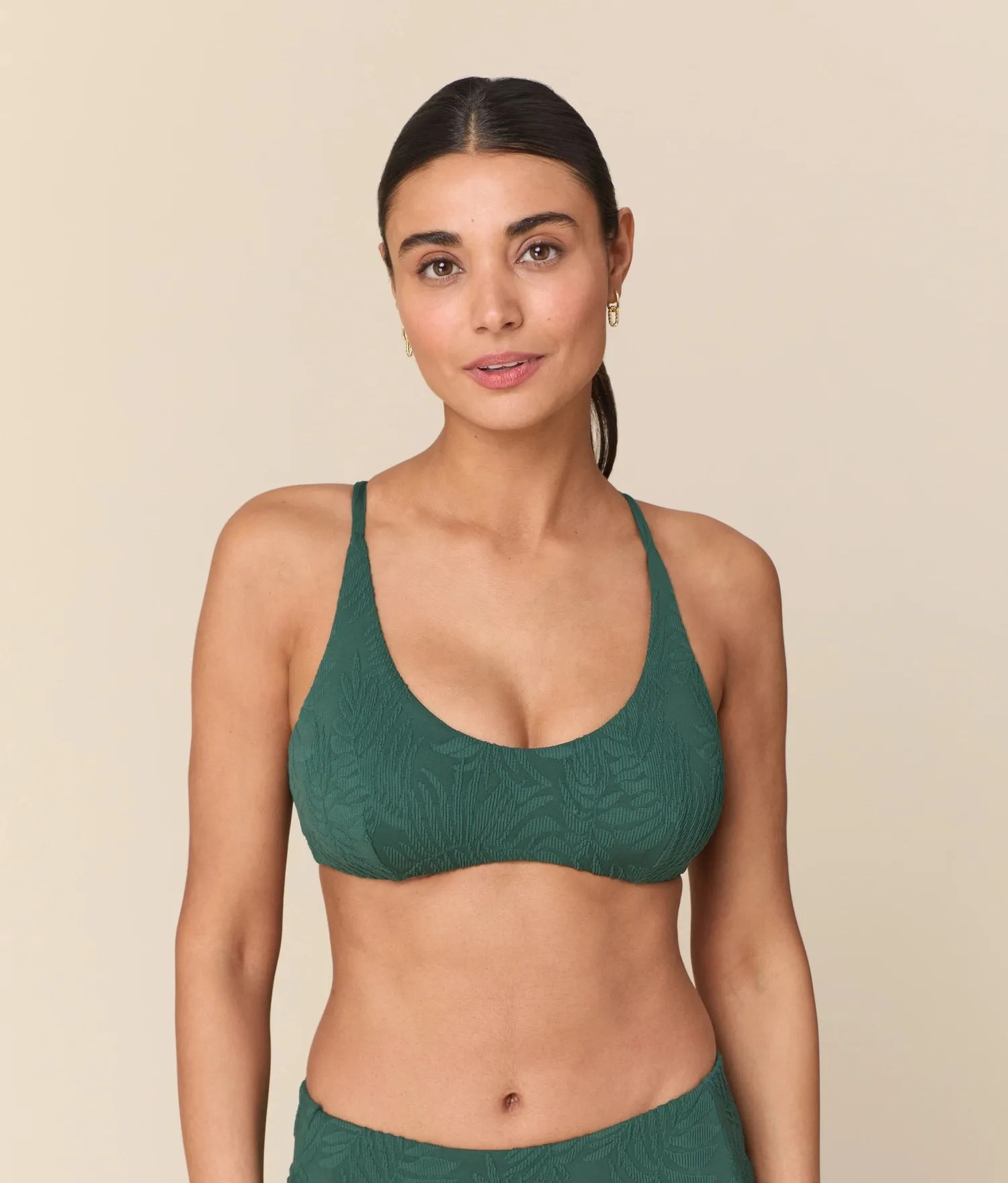 The Essex Bikini Top - Botanical - Pine sold by Andie