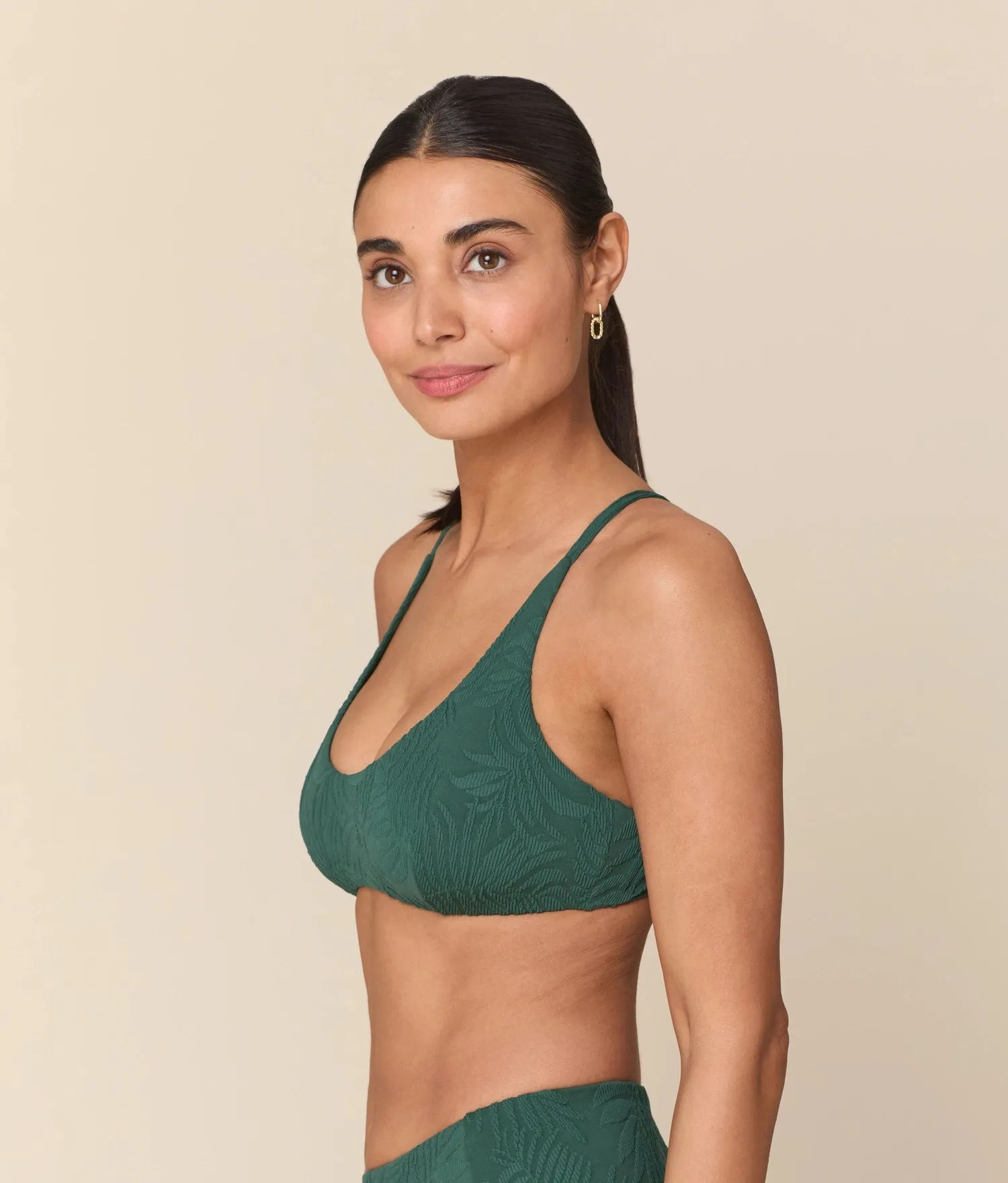 The Essex Bikini Top - Botanical - Pine sold by Andie product image thumbnail 3
