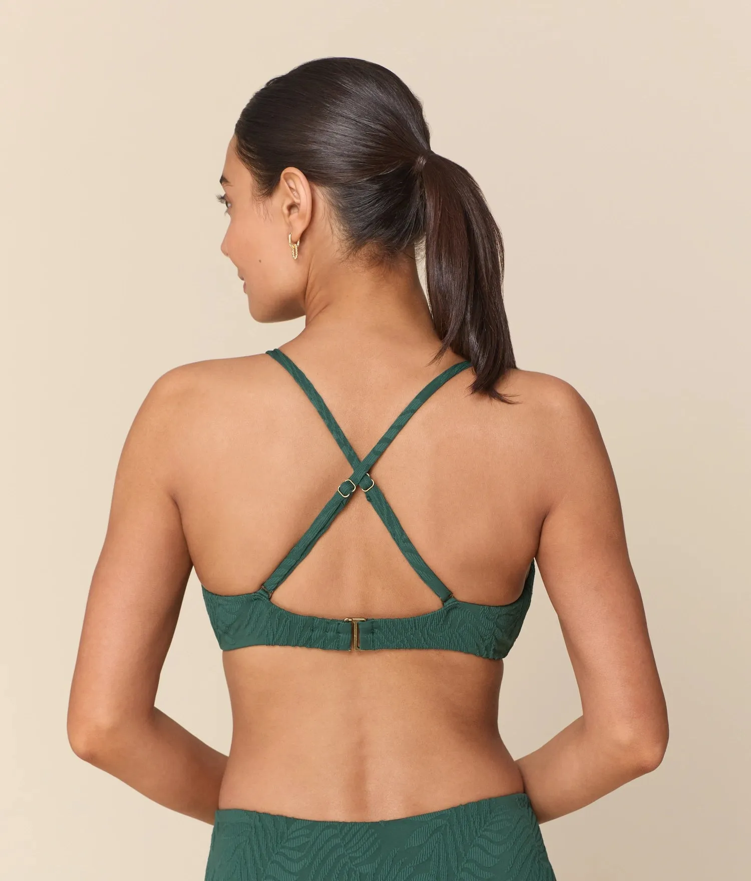 The Essex Bikini Top - Botanical - Pine sold by Andie product image thumbnail 2