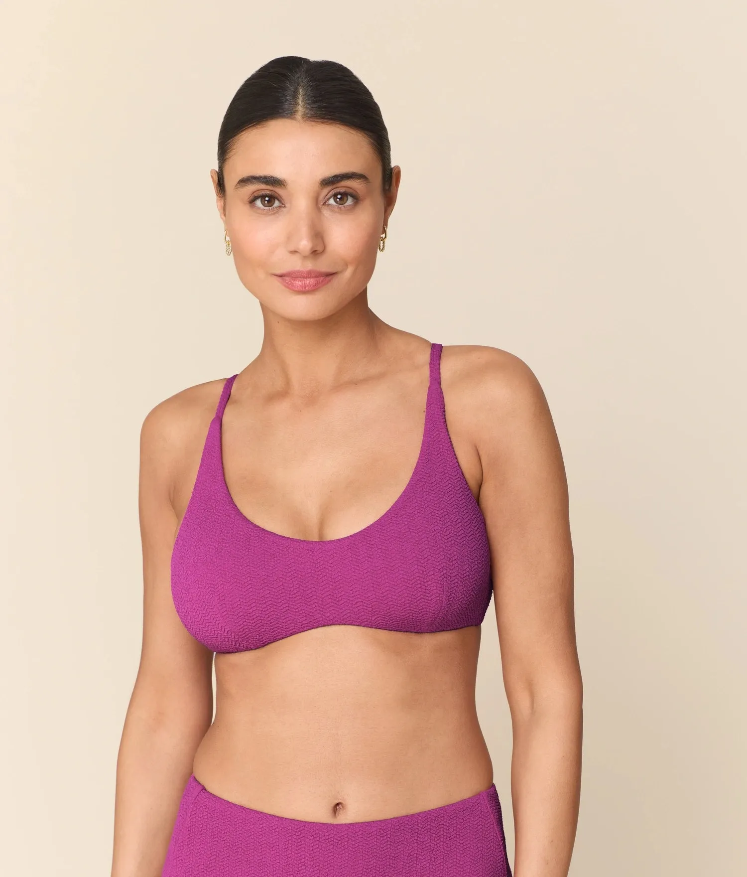 The Essex Bikini Top - Seersucker Wave - Juicy sold by Andie
