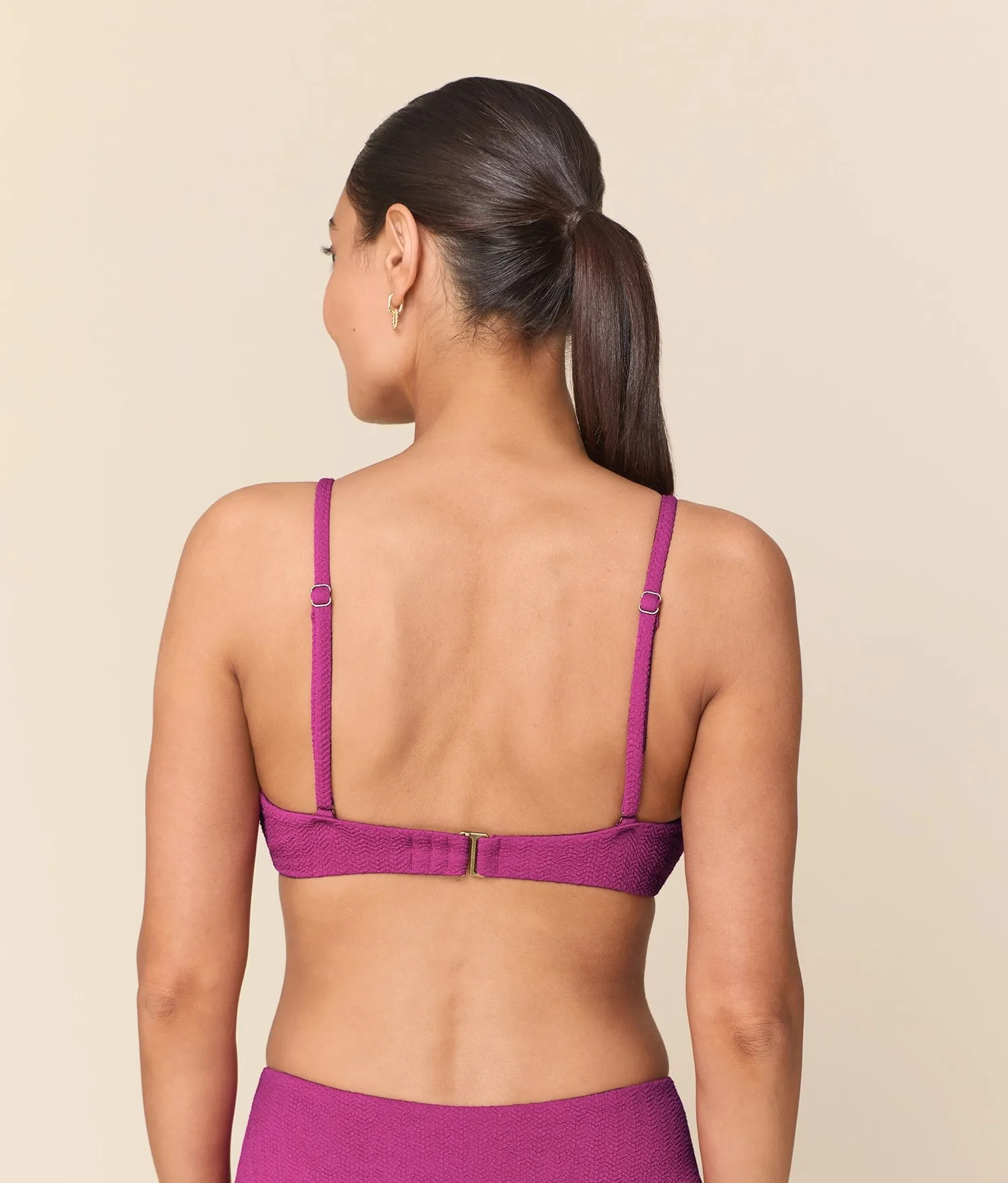 The Essex Bikini Top - Seersucker Wave - Juicy sold by Andie product image thumbnail 4