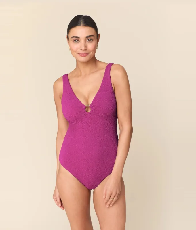 The Bonita One Piece - Seersucker Wave - Juicy - Classic made by Andie