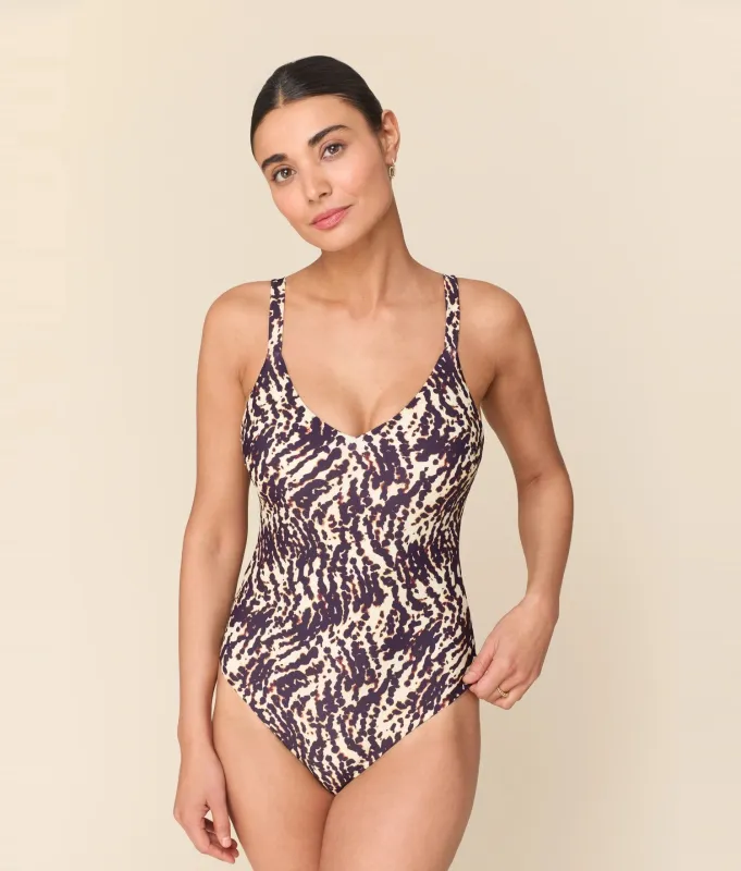 The Marco One Piece - Eco Nylon - Spotted Leopard - Classic made by Andie