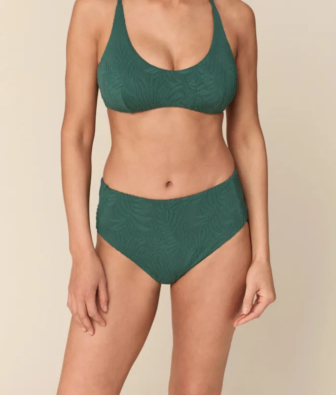 The High Rise Bikini Bottom - Botanical - Pine made by Andie