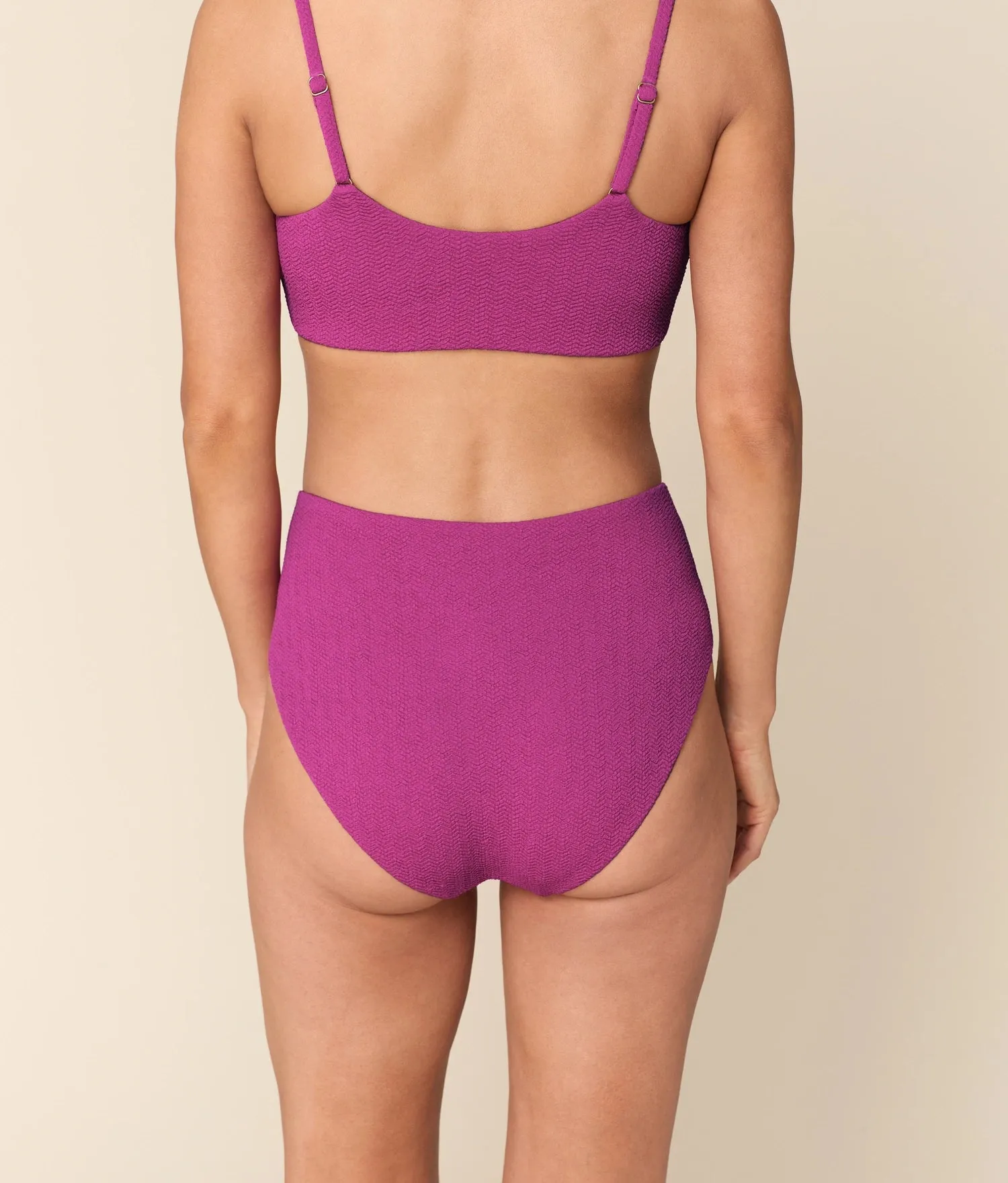 The High Rise Bikini Bottom - Seersucker Wave - Juicy sold by Andie product image thumbnail 2