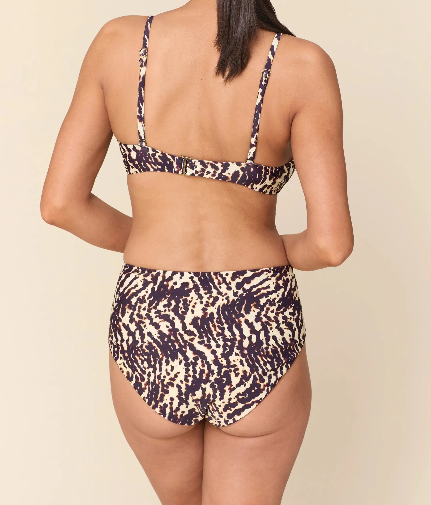 The High Rise Bikini Bottom - Eco Nylon - Spotted Leopard sold by Andie product image thumbnail 2