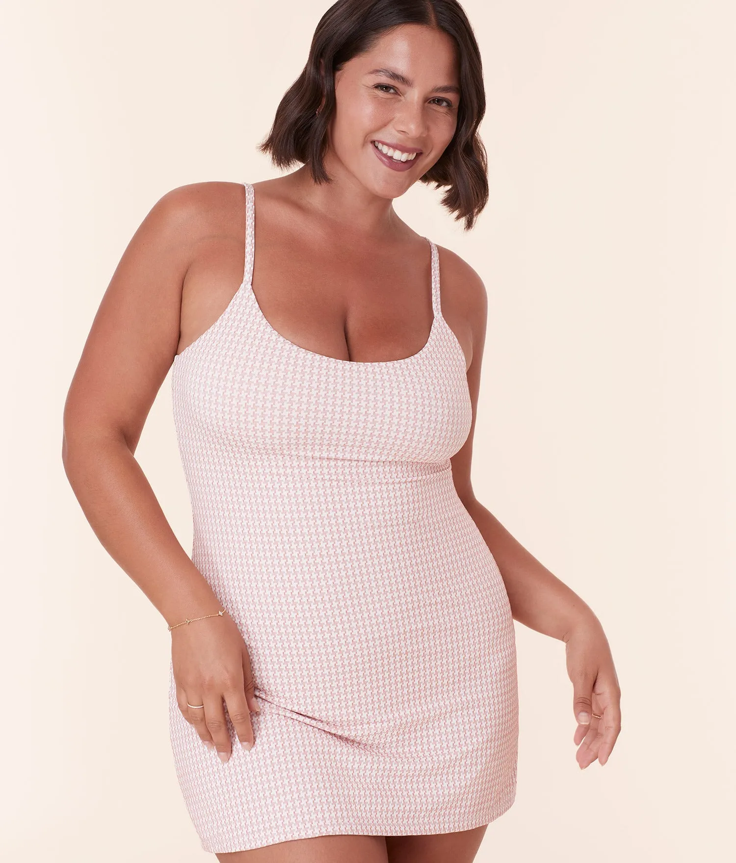 The Amalfi Swim Dress - Houndstooth - Koi - Classic sold by Andie product image thumbnail 5