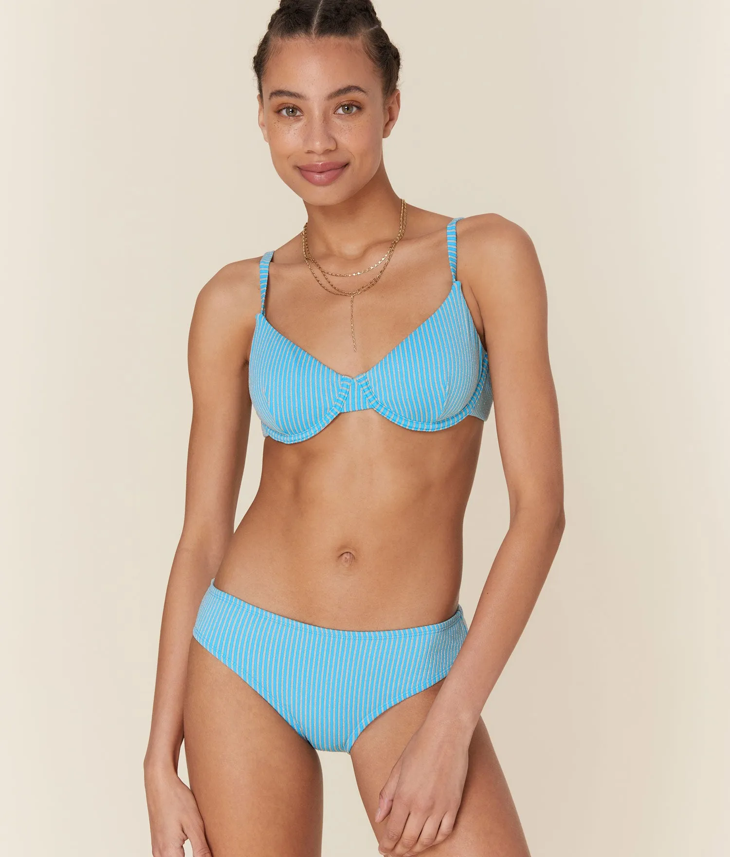 The Bermuda - Top - Gold Stripe - Splash sold by Andie product image thumbnail 3