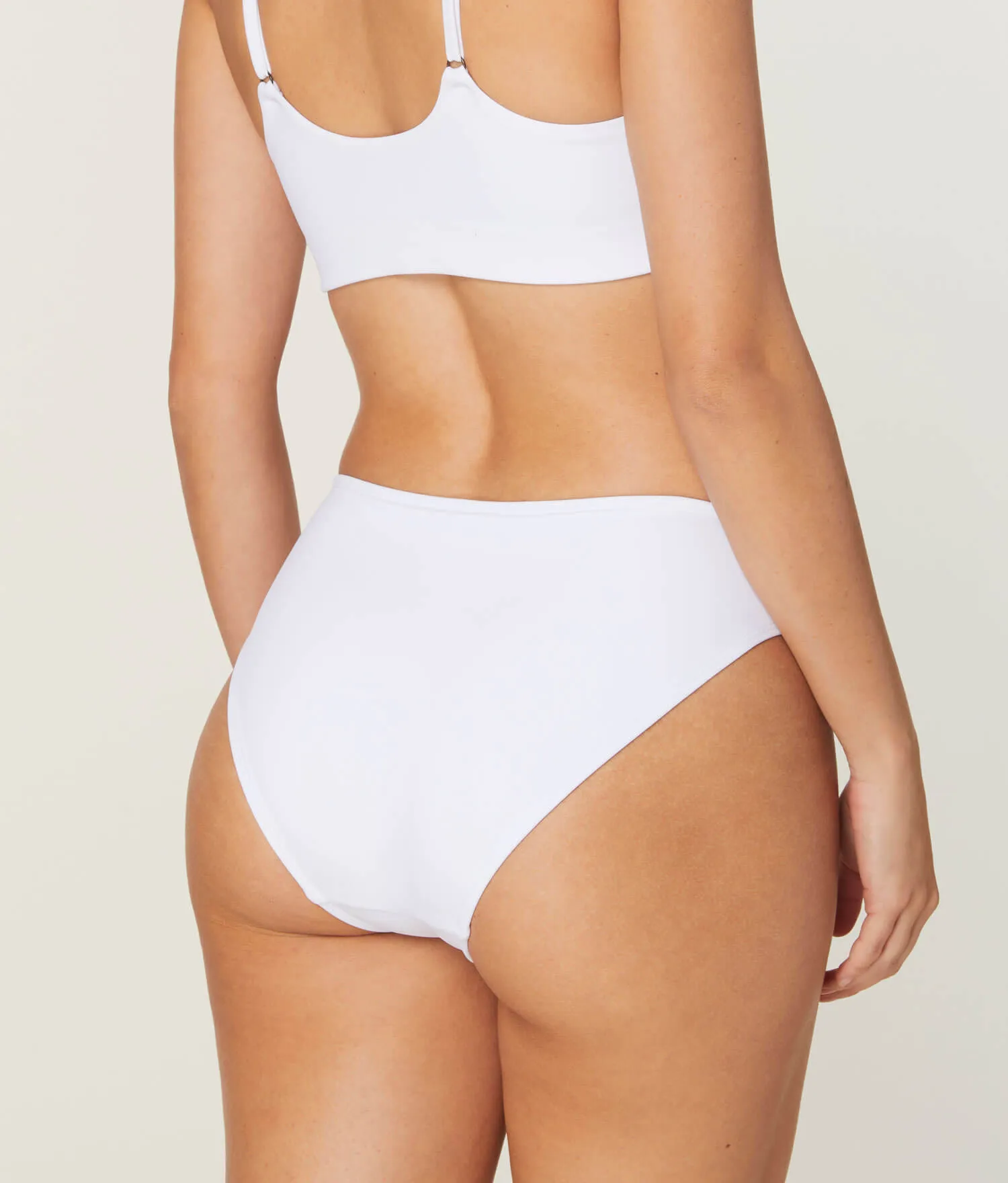 The Classic Bikini Bottom - Eco Nylon - White sold by Andie product image thumbnail 2