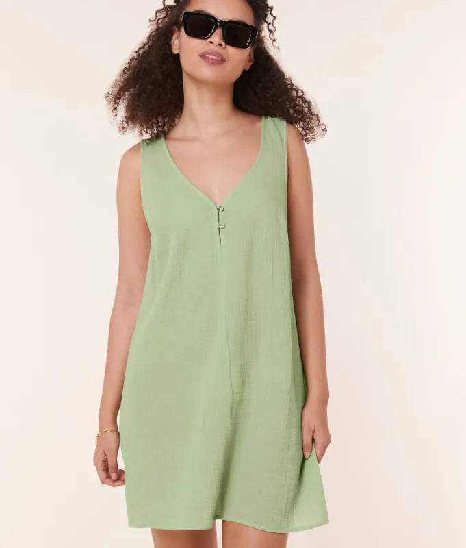 The Frades Mini Dress - Cotton Gauze - Ambrosia made by Andie