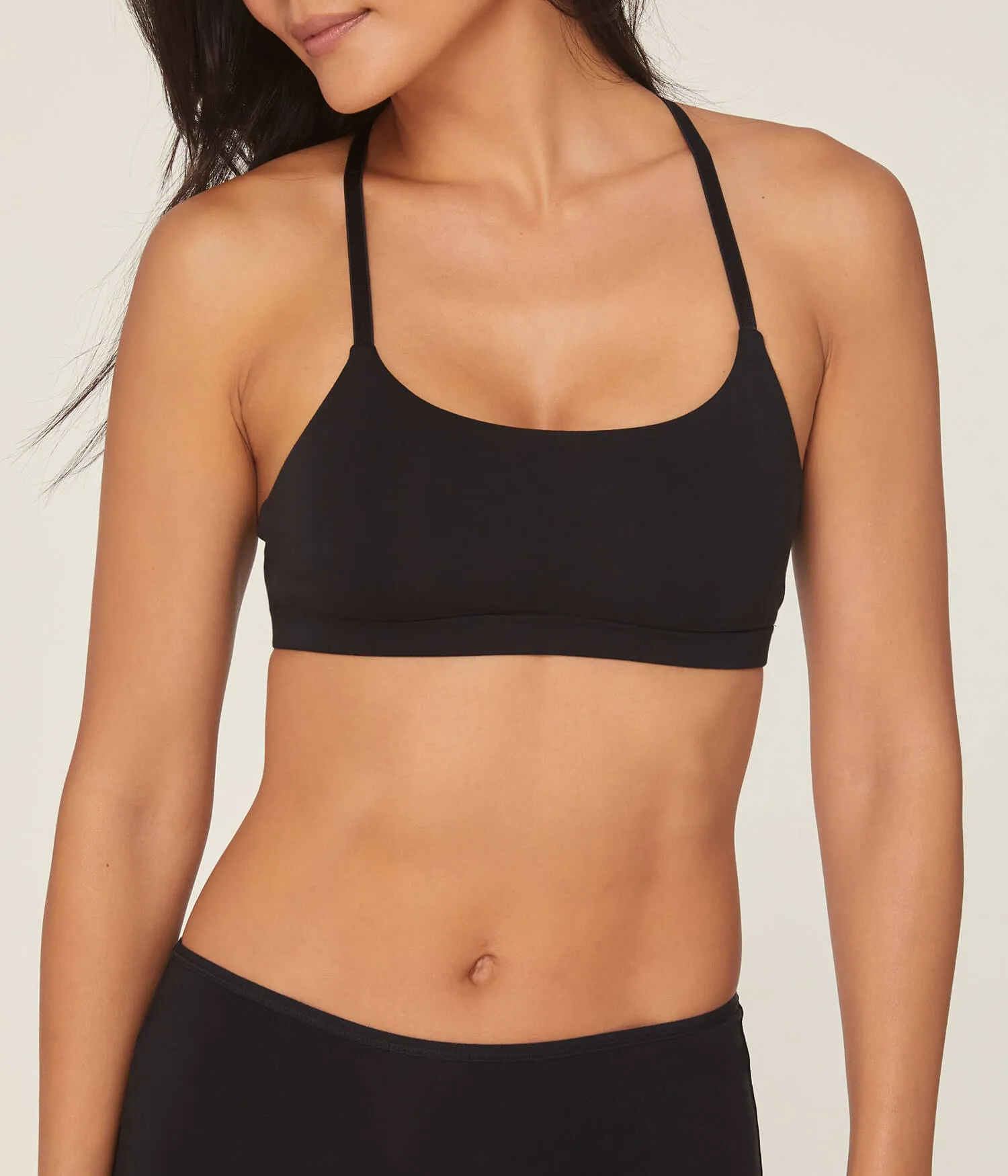 The Cami Bralette - Bamboo Jersey - Black sold by Andie