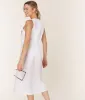 The Anamur Button Up Dress - Linen - White sold by Andie