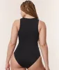 The Malibu One Piece - Eco Nylon - Black - Long Torso sold by Andie