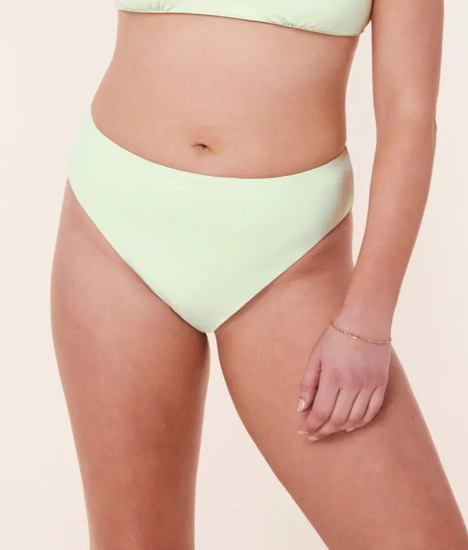 The 90s High Waist Bikini Bottom - Eco Nylon - Pistachio sold by Andie