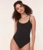 The Liku One Piece - Lurex Rib - Black - Classic sold by Andie