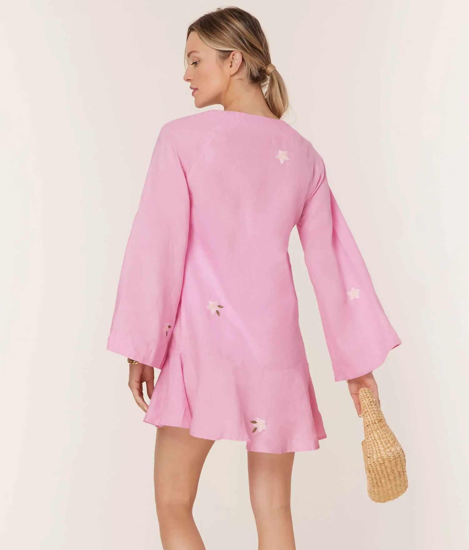 The Serik Mini Dress - Linen - Aster sold by Andie product image thumbnail 3