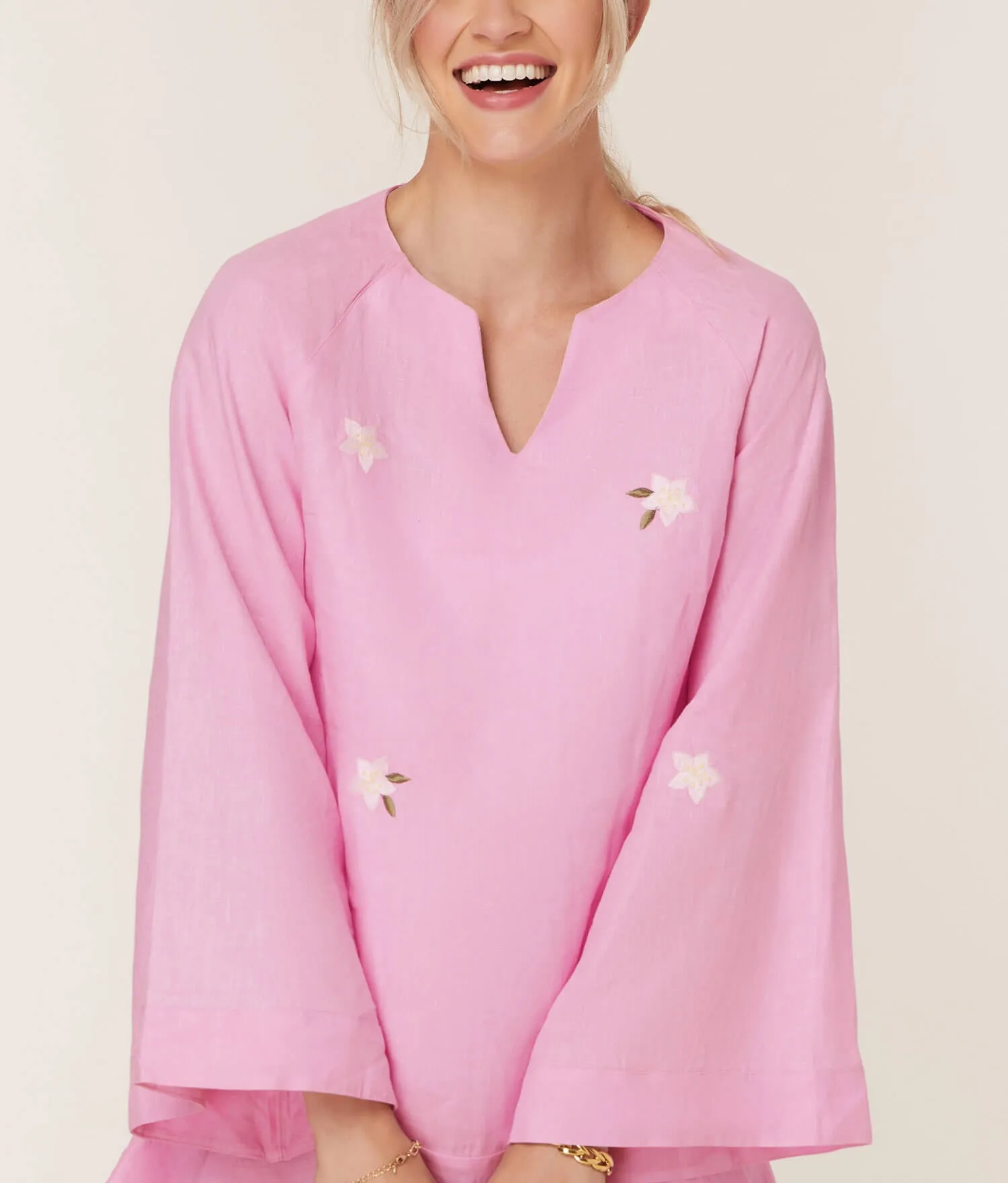 The Serik Mini Dress - Linen - Aster sold by Andie product image thumbnail 2