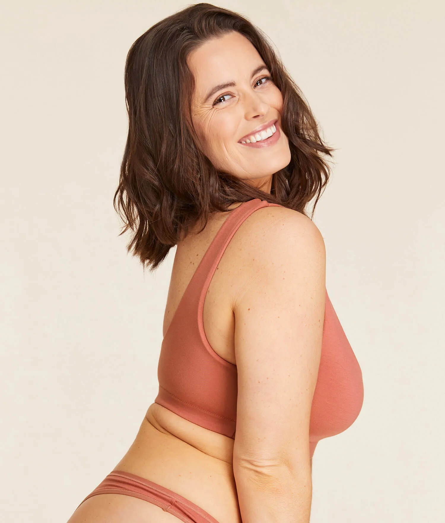 The Tank Bralette - Rayon - Apricot sold by Andie product image thumbnail 4