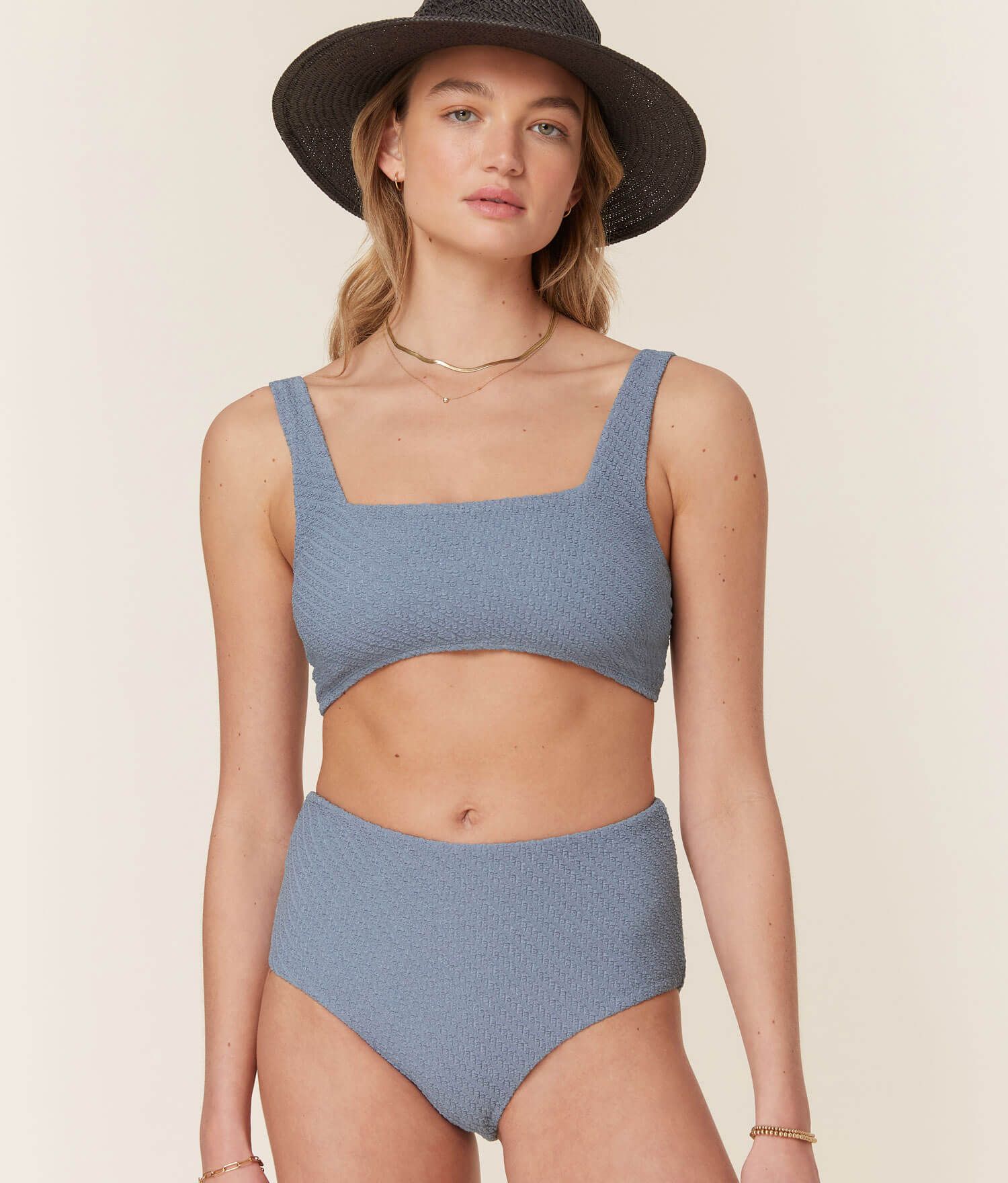 The High - Waisted - Bottom - Macrame - Slate sold by Andie product image thumbnail 3