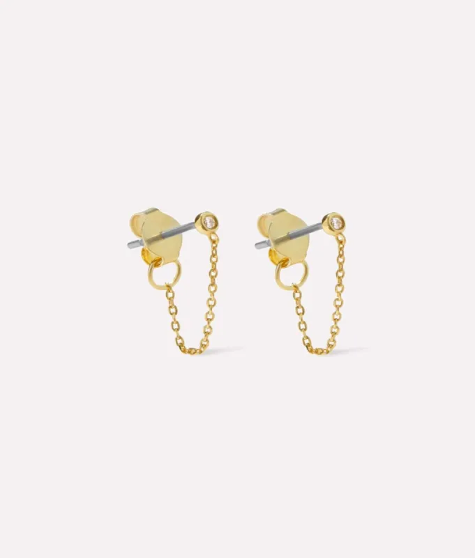Shane Gold Chain Earrings - Ana Luisa sold by Andie