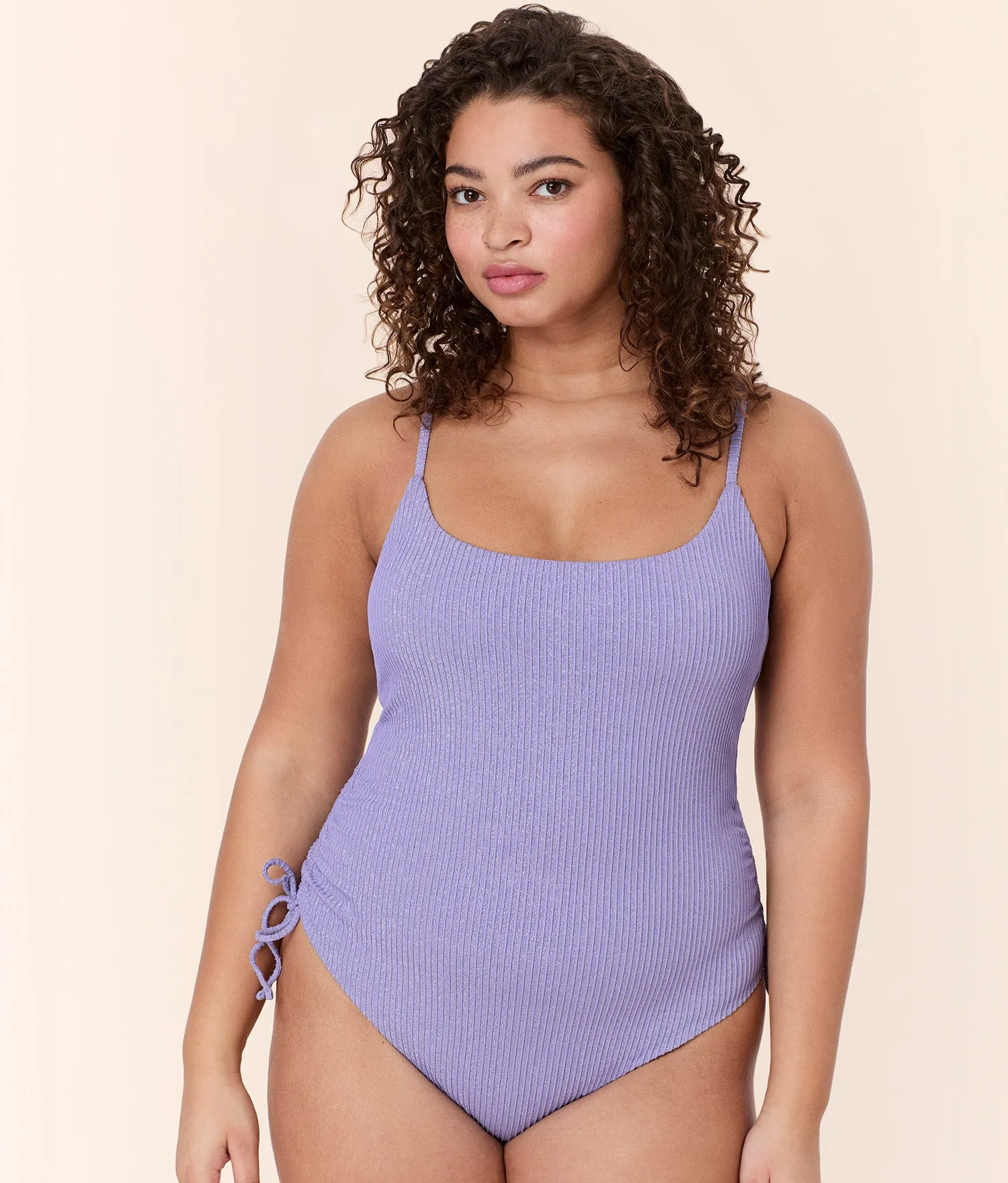The Waikiki One Piece - Glitter Stripe - Verbena - Long Torso sold by Andie product image thumbnail 4