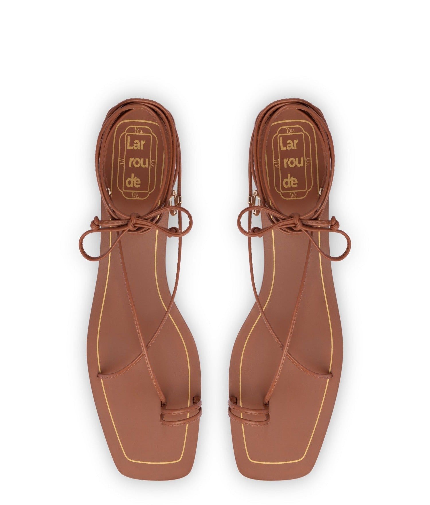 Portofino Flat Sandal In Caramel Leather sold by Andie product image thumbnail 3