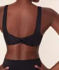 The Barbados Bikini Top - Eco Nylon - Black sold by Andie