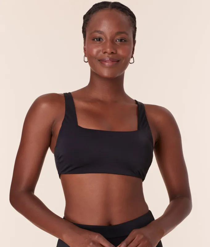 The Barbados Bikini Top - Eco Nylon - Black sold by Andie