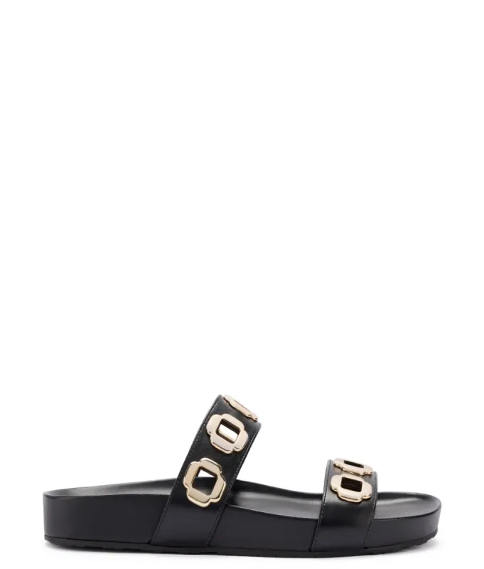 Milan Slide In Black Leather sold by Andie