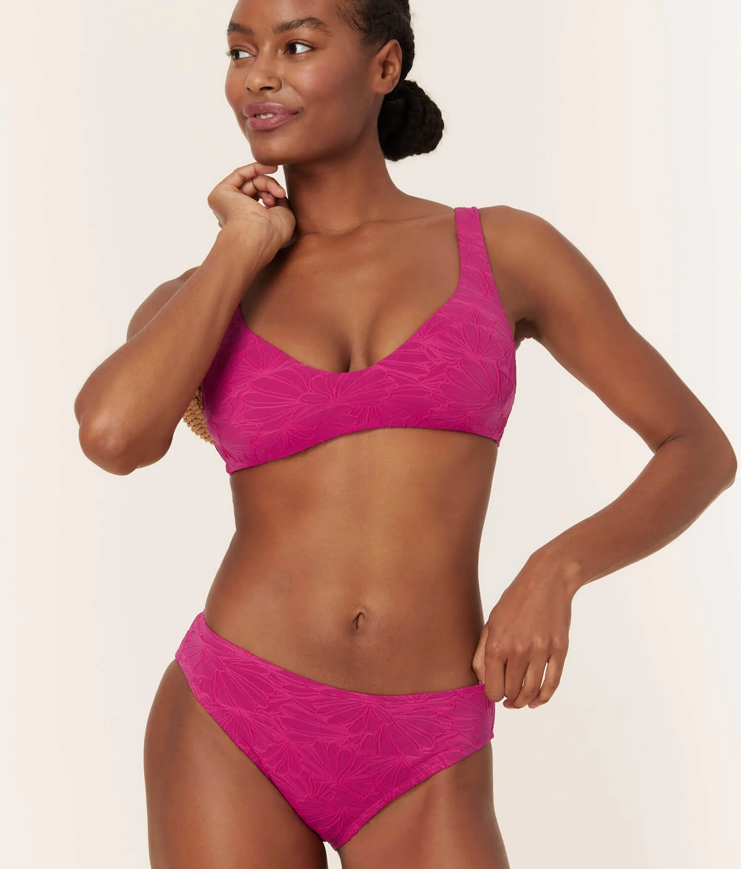 The Delray - Top - Textured Floral - Lava sold by Andie product image thumbnail 4