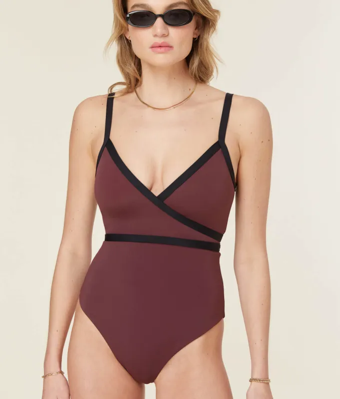 The Cove One Piece - Eco Nylon - Cacao - Classic sold by Andie