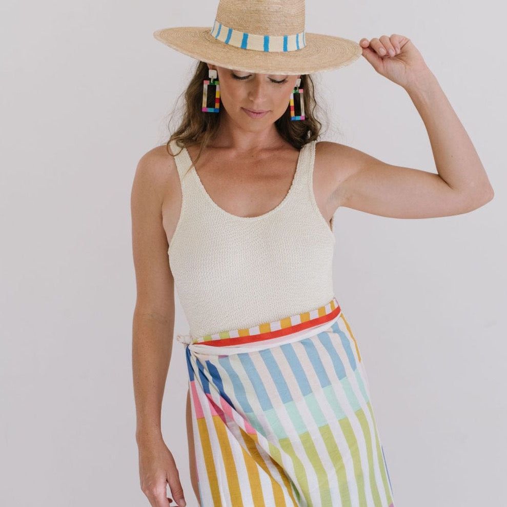Sunshine Tienda Rainbow Stripe Sarong sold by Andie product image thumbnail 2