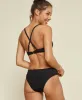 The Cheeky Bikini Bottom - Ribbed - Black sold by Andie