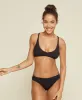 The Cheeky Bikini Bottom - Ribbed - Black sold by Andie