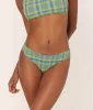 The Classic Bikini Bottom - Plaid - Avocado sold by Andie