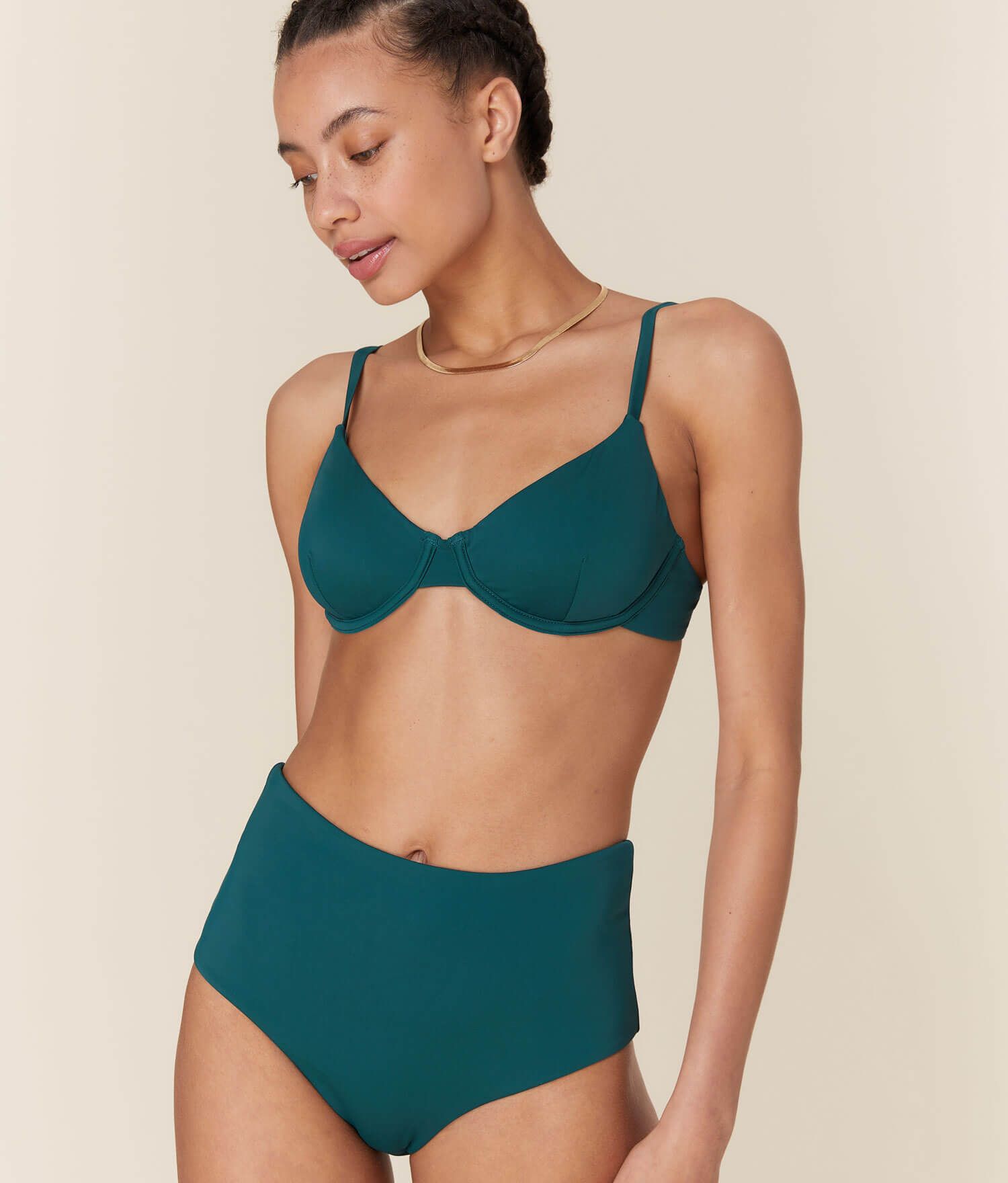 The High - Waisted - Bottom - Eco Nylon - Dragonfly sold by Andie product image thumbnail 4