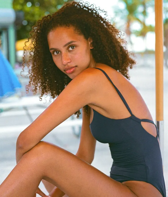 The Jetties One Piece - Eco Nylon - Navy - Classic sold by Andie