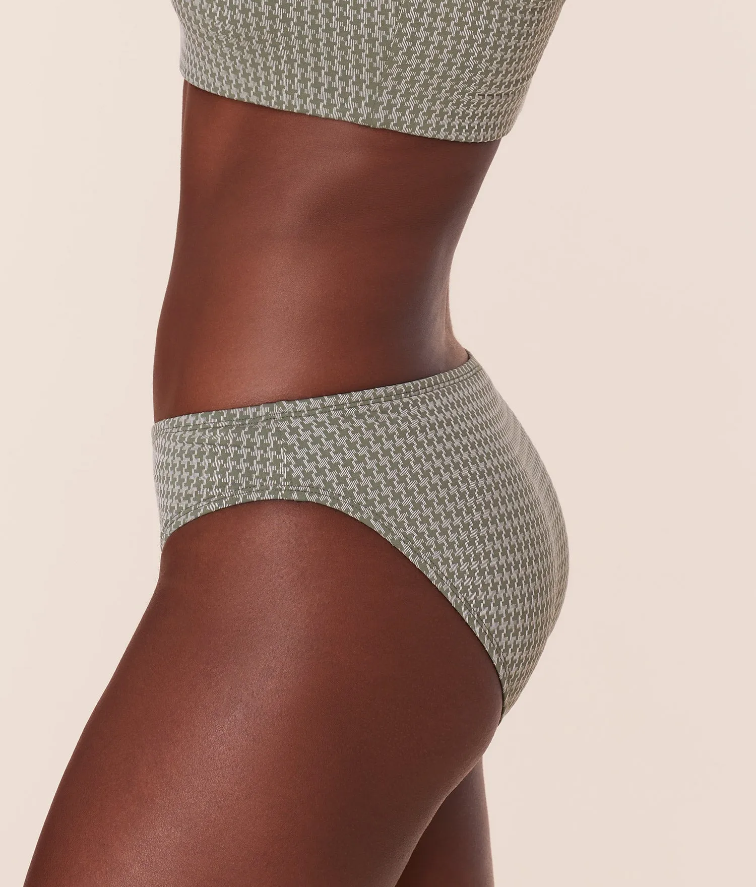 The Classic Bikini Bottom - Houndstooth - Seagrass sold by Andie product image thumbnail 2