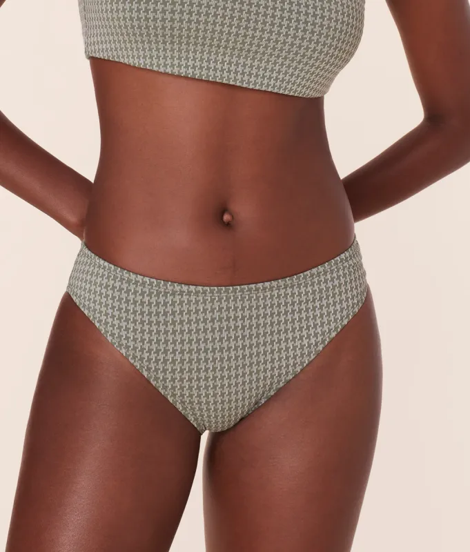 The Classic Bikini Bottom - Houndstooth - Seagrass sold by Andie
