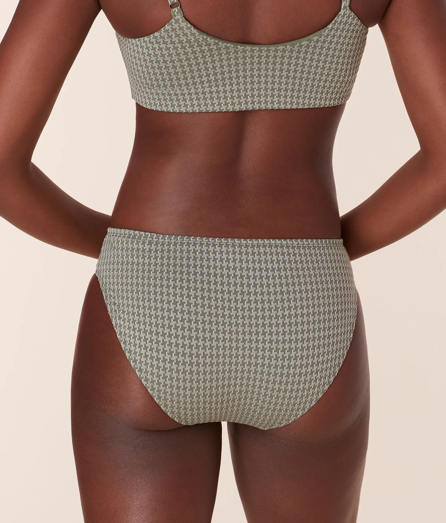 The Classic Bikini Bottom - Houndstooth - Seagrass sold by Andie product image thumbnail 3